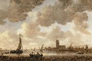 The Meuse at Dordrecht with the Grote Kerk. Jan van Goyen